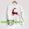 Christmas Plaid Deer Head Sweatshirt