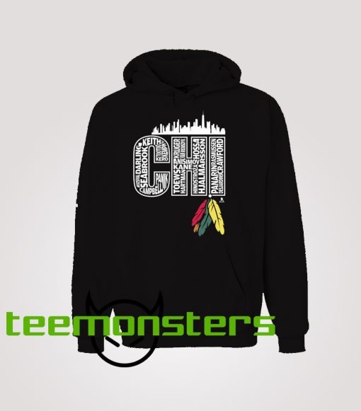 Jonathan Toews Chi Bubble Letters Hoodie