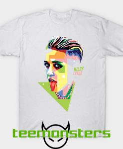 Miley Cyrus Face Art T-shirt