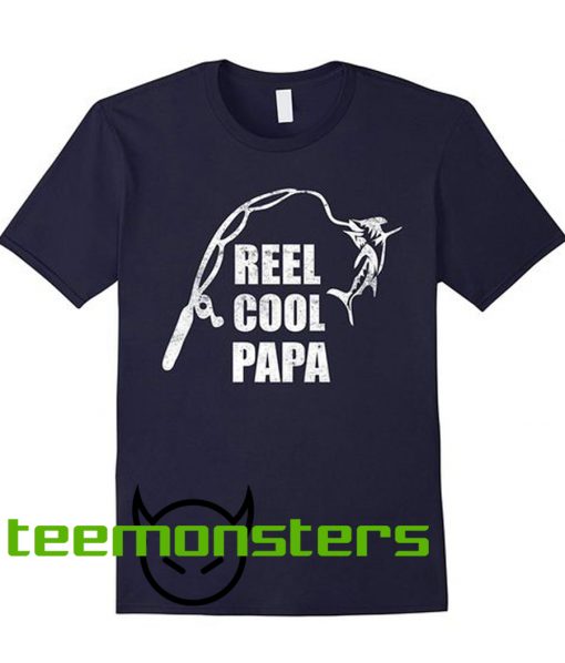 Reel Cool Papa Vintage Fishing Fathers Day Gift T-shirt