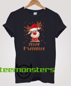 Reindeer Merry Christmas Sign Language Deaf T-shirt