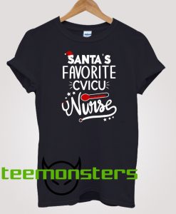 Santa's Favorite CVICU Nurse T-Shirt