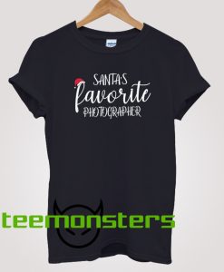 Santa's Favorite Photographer Black T-Shirt