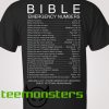 Bible Emergency Numbers T-Shirts