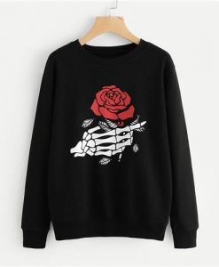 Black Floral sweatshirt AD