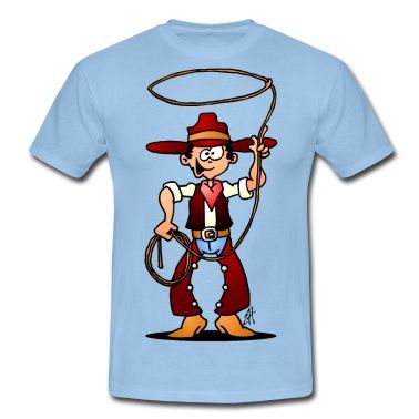 Cowboy mit einem Lasso Männer T-Shirt AD