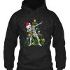 Funny Dabbing Skeleton Christmas Tree Hoodie Tm