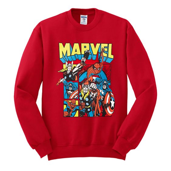 Marvel Comic Red Sweatshirt DN