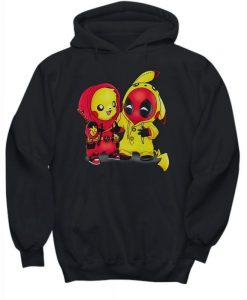 Pikapool Pikachu Pokemon and Deadpool hoodie AD