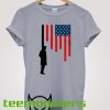 Silouette Man America Flag T-shirt