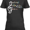 Birds and Music T-shirt RE23