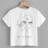 Casual Letter White print T-Shirt RE23