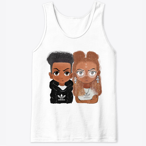 Cute Black Couple Valentine Tank Top IGS