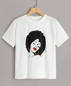 Figure Print Tee T Shirt RE23