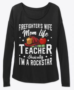 Firefighter Wife Mom Life Teacher Valentines Women's Sweatshirt IGS