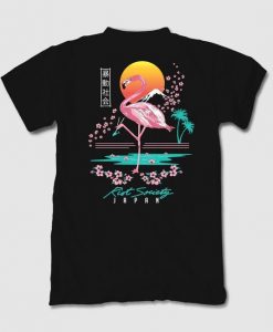 Flamingo Blossom Mens T-Shirt RE23