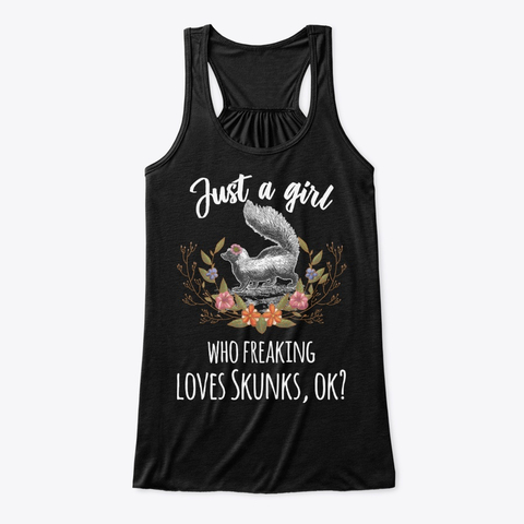 Girl Freaking Loves Skunk Boho Style Valentines Women's Tank Top IGS