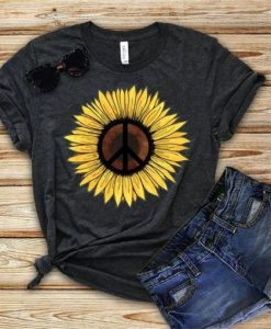 Hippie Sunflower Tshirt RE23