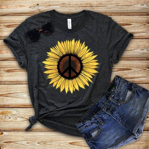 Hippie Sunflower Tshirt RE23