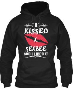 I Kissed Seabee And I Like It Couple Valentines Hoodie IGS