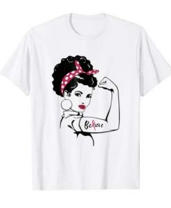 Rosie The Riveter - Breast Cancer Awareness T-Shirt RE23