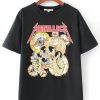 Skull Print Rock T-shirt RE23