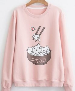 Cat In Bowl Sweatshirt RE23