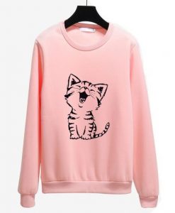 Cute Happy Cat Sweatshirt RE23