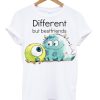 Different But Bestfriends Monster inc t-shirt