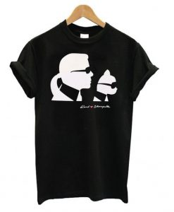 Karl Lagerfeld And Cat t shirt RE23