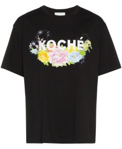 Koché Flower Logo Print T-Shirt RE23