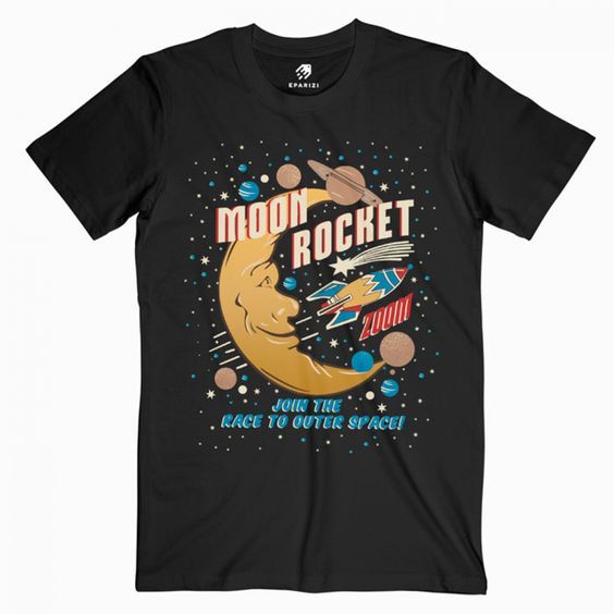 Moon Rocket Vintage T Shirt RE23