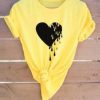 Round Neck Heart T-shirt RE23