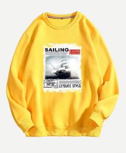 Sailing Print Sweatshirt RE23