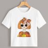 Tie Front Figure Print Tee RE23