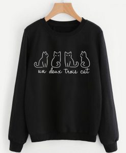 UN DEUX TROIS CAT SWEATSHIRT RE23