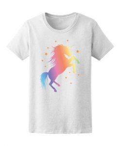 Vector rainbow unicorn T-shirt RE23