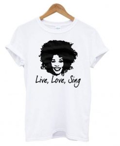 Whitney Houston Live Love Sing T shirt RE23