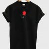 black ripped rose T shirt