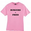 burgers and fries tshirt