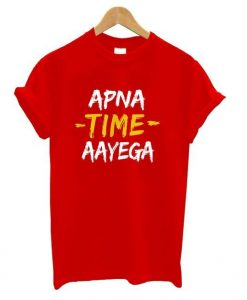 Apna Time Aayega Red T Shirt RE23