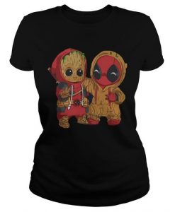 Deadpool and baby Groot T-Shirt ZX03