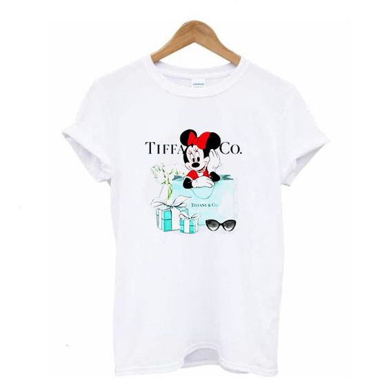 Disney Minnie Mouse Tiffany & CO t shirt ZX03