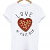 Love At First Bite Pizza T-Shirt ZX03