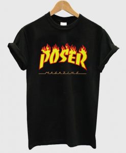 Poser Font Thrasher T-shirt RE23