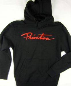 Primitive Red Text hoodie RE23