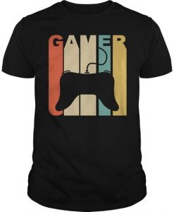 Vintage Gamer Controller Silhouett T-shirt ZX03