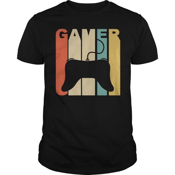 Vintage Gamer Controller Silhouett T-shirt ZX03