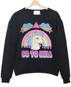 go to hell unicorn sweatshirt IGS