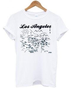 los angeles map t-shirt ZX03